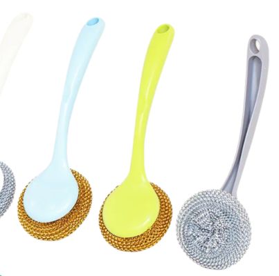 Stainless Steel With Plastic Handle For Pots Pans Grill Kitchen Cleaning