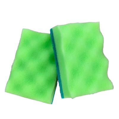 Dual-Action Green Wave Sponge Scouring Pad Non-Scratch For Kitchen Pots