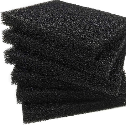 High-Density Chemical Resistant Black Filter Sponge with Customizable Porosity 10-100 PPI for Aquarium & Pond