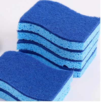 Custom Blue 11x7x2cm All-Season Cellulose Sponge Scourer with OEM&ODM Available