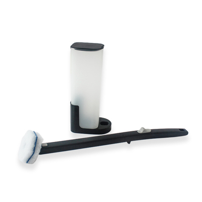 Disposable Toilet Brush with 16 Replacement Heads 40cm Handle and 12cm x 8cm Brush Head for Hygienic Cleaning