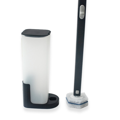 Black Disposable Toilet Brush with Replacement Heads for Efficient Cleaning