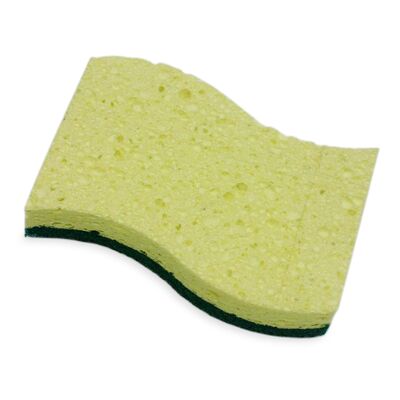 Éponge de cuisine en pâte de bois biodégradable à haute absorption, douce pour les surfaces