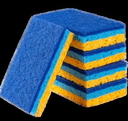 3-in-1 Triple-Layer Kitchen Sponge – Non-Scratch Cellulose Sponge Scourer with Highly Absorbent Foam for Dish Cleaning