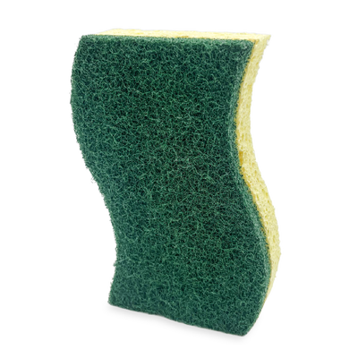 Dual-sided Eco-Friendly Highly Absorbent Cellulose Sponge Scourer for Kitchen Dish Cleaning
