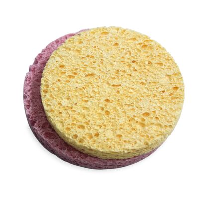 Extra Thick Strong Absorbent Wood Pulp Kitchen Pad - Eco-Friendly Cellulose Sponge Scourer for Dishes