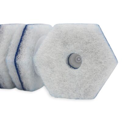 White Disposable Toilet Cleaning Heads with Built-in Cleaning Liquid for Hygienic Design and Flexible Texture