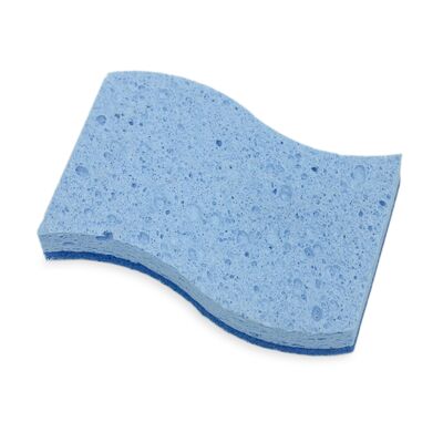 High Durability Composite Scouring Sponge with Super Absorbent Cellulose and Non-Scratch Scour Surface