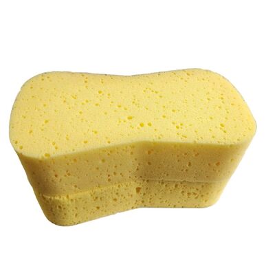 Reusable car wash sponge, made of pure sponge material with strong absorbency and scratch resistance.