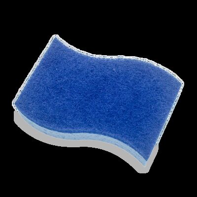 2-in-1 Wood Pulp Sponge & Scourer: Soft, Absorbent & Tough for Eco Cleaning.