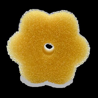 Flower-Shaped Thermal Sponge: Warm-Activated Texture, Color-Stable & Soft for Cleaning.