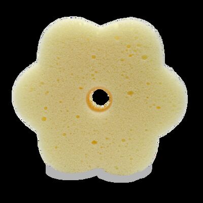 Flower-Shaped Thermal Sponge: Warm-Activated Texture, Color-Stable & Soft for Cleaning.