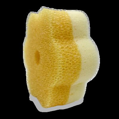 Flower-Shaped Thermal Sponge: Warm-Activated Texture, Color-Stable & Soft for Cleaning.