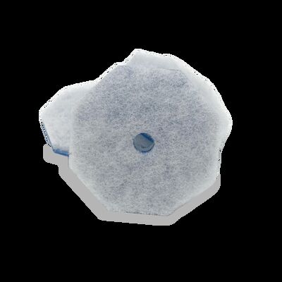 Disposable toilet brush refills with integrated blue cleaning liquid.