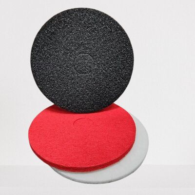 Double-sided round polishing pad, scratch-free cleaning pad, suitable for cleaning kitchen, automotive, stainless steel and ceramic surfaces.