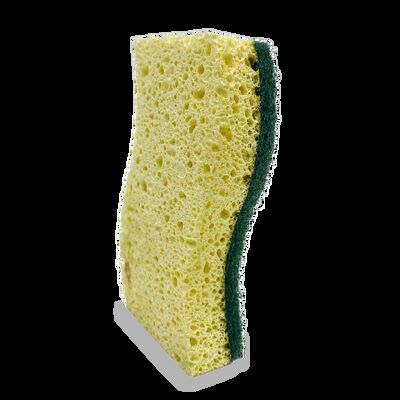 A wood pulp-layered abrasive sponge and heavy-duty abrasive composite cleaning pad are ideal for removing stubborn grease and stains from the kitchen.