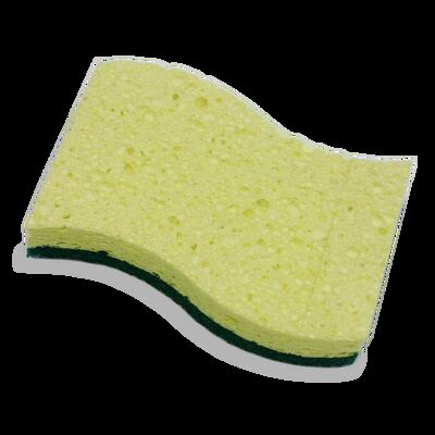 A wood pulp-layered abrasive sponge and heavy-duty abrasive composite cleaning pad are ideal for removing stubborn grease and stains from the kitchen.