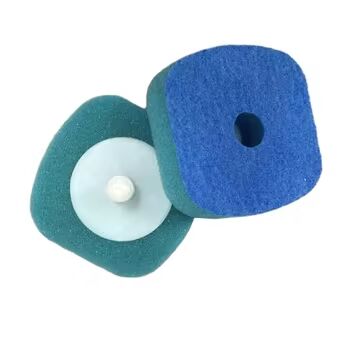 Multi-Layer Disposable Toilet Head: Scrub Surface + Absorbent Core + Built-In Cleaner.