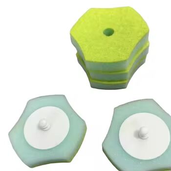 Dual-Action Disposable Toilet Head: Scrubbing Fibers + Built-In Cleaning Solution.