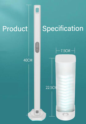 All-in-One Disposable Toilet Brush Kit: Handle + Refill Heads with Built-In Detergent.