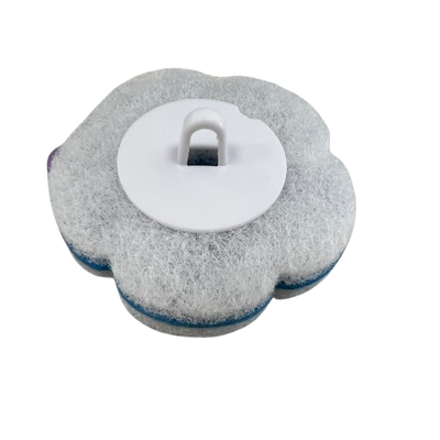 Customizable disposable toilet brush replacement heads, including cleaning solution