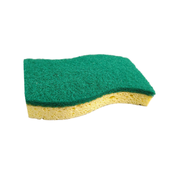 Multi-colored, wear-resistant, composite sponge for kitchen daily cleaning