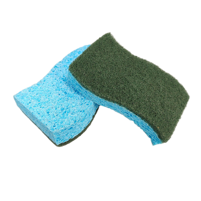 Kitchen daily cleaning sponge, wood pulp cotton, scouring pad, absorbent