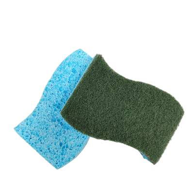 Kitchen daily cleaning sponge, wood pulp cotton, scouring pad, absorbent