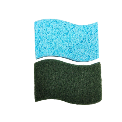 Kitchen daily cleaning sponge, wood pulp cotton, scouring pad, absorbent
