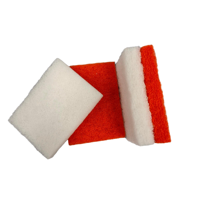Multi-colored scouring pads for everyday household and kitchen cleaning
