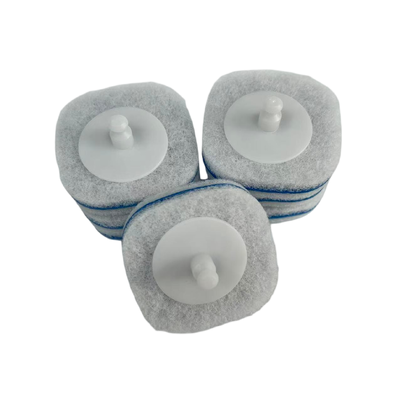 Disposable toilet brush replacement heads, come with cleaning solution, and offer powerful cleaning