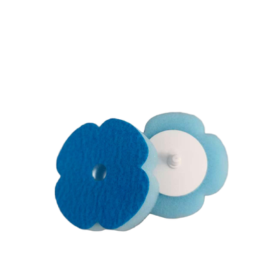 Disposable toilet brush replacement pack with cleaning solution and customizable packaging