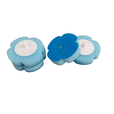 Disposable toilet brush replacement pack with cleaning solution and customizable packaging