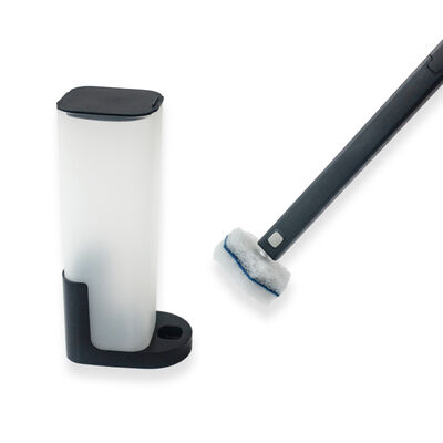 Portable, durable, high-end disposable toilet brush set with cleaning solution