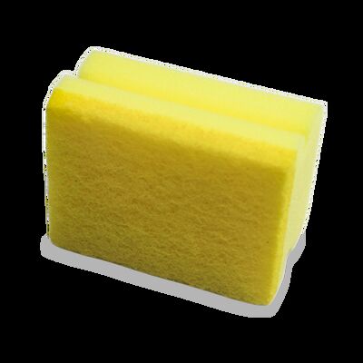 Kitchen Scrubber Sponge – Dual-Sided, Soft Foam Absorbs Water, Rough Pad Scours Dishes