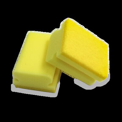 Kitchen Scrubber Sponge – Dual-Sided, Soft Foam Absorbs Water, Rough Pad Scours Dishes