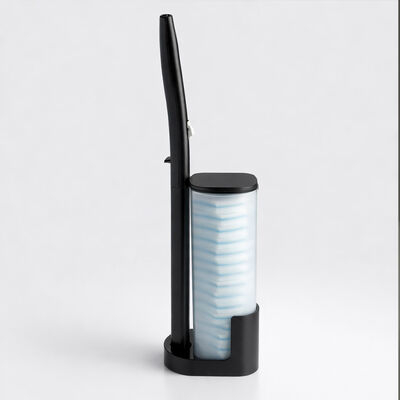 Replaceable Brush Head, Clamp-Type No-Hands Design, Convenient Disposable Toilet Brush Set