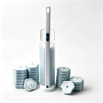 Toilet Brush Set with Disposable Heads – Built-In Cleaner for Hygiene