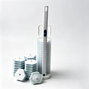 Toilet Brush Set with Disposable Heads – Built-In Cleaner for Hygiene