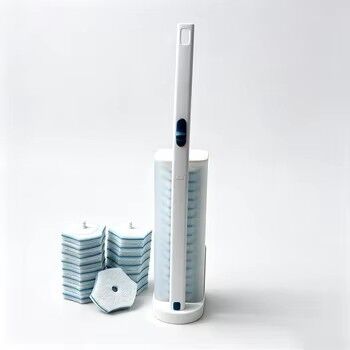 Toilet Brush Set with Disposable Heads – Built-In Cleaner for Hygiene