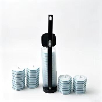 Toilet Brush Kit – Disposable Heads with Built-In Cleaner, Easy Use