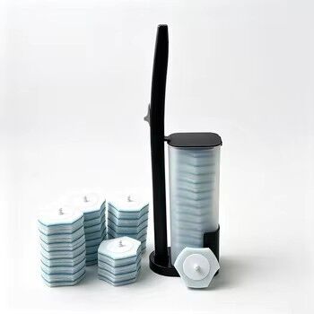 Toilet Brush Kit – Disposable Heads with Built-In Cleaner, Easy Use