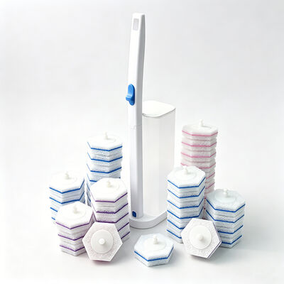 Disposable toilet brush set for home use thorough cleaning wall-mounted