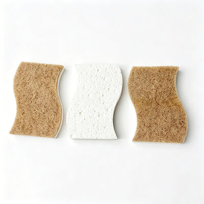 Wet & Dry Use, Surface-Safe, High-Efficiency Scrubbing – Sisal Scouring Pad Composite Sponge