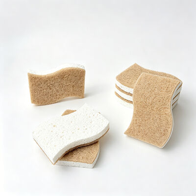 Wet & Dry Use, Surface-Safe, High-Efficiency Scrubbing – Sisal Scouring Pad Composite Sponge