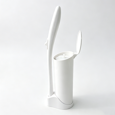 Disposable toilet brush, white, wall-mountable, ABS material, source manufacturer