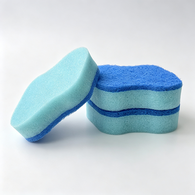 Multi-Use Kitchen Sponge with Scrubber – Soft Foam + Scourer for Daily Dish and Cookware Cleaning
