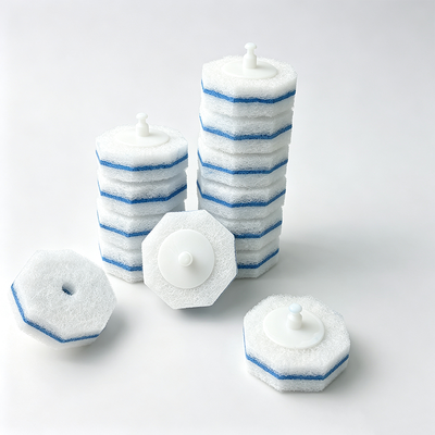 Disposable toilet brush sponge replacement heads sourced directly from manufacturers, offering a variety of options.