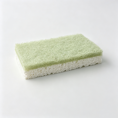 Green sisal scouring pad made from composite cellulose sponge  biodegradable compostable