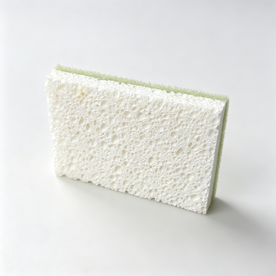 Green sisal scouring pad made from composite cellulose sponge  biodegradable compostable